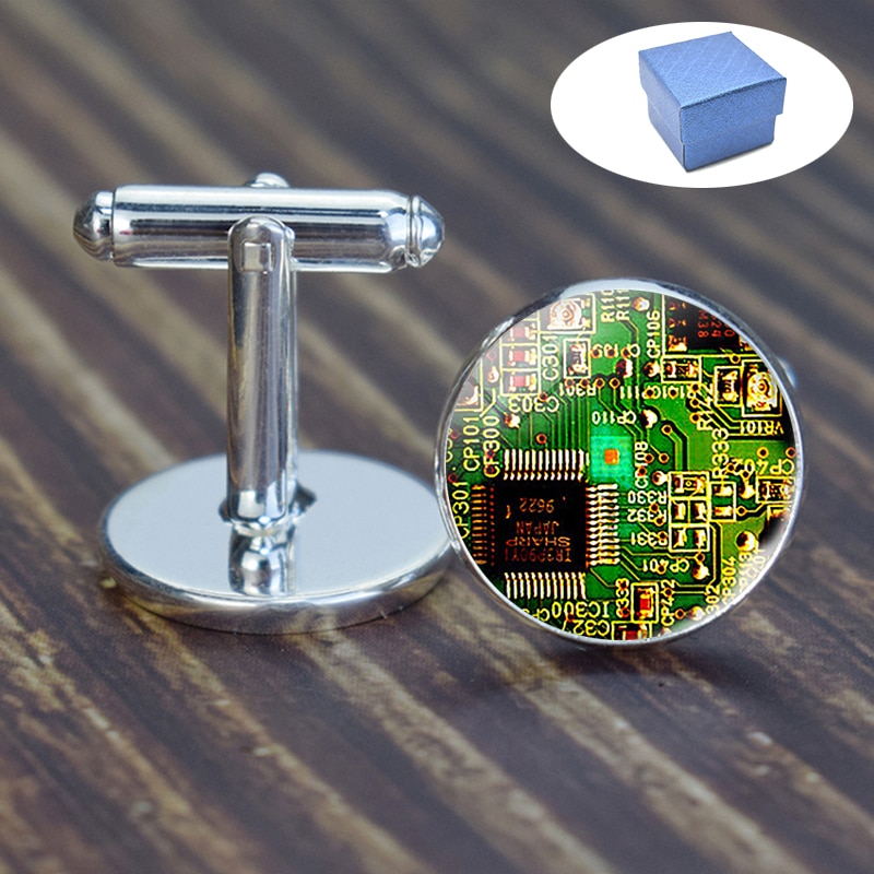 Natural Circuit Board Cufflinks 2024 in Rose Gold